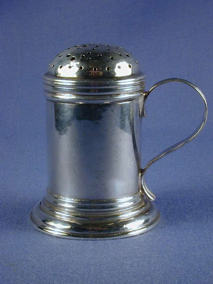 George II silver kitchen pepper by James Strang